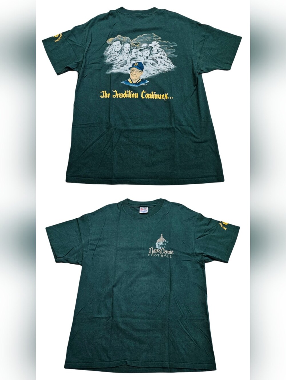 Vtg 1992 Notre Dame Irish T-Shirt The Shirt Football XL Lou Holtz Rockne Leahy